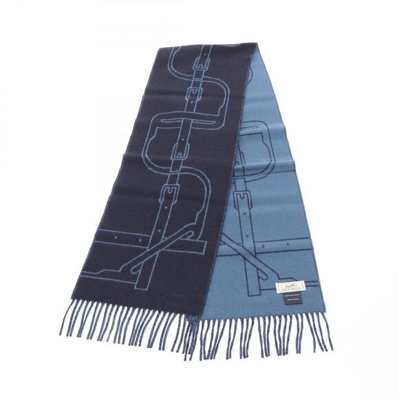 HERMES Blue Scarf - Picture 1 of 4